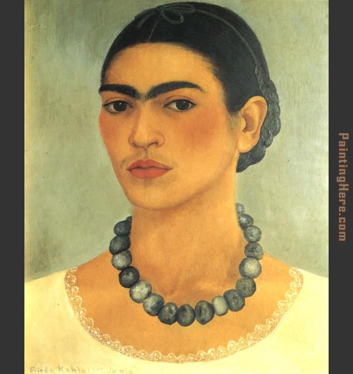 FridaKahlo-Self-Portrait-1933 painting - Frida Kahlo FridaKahlo-Self-Portrait-1933 art painting